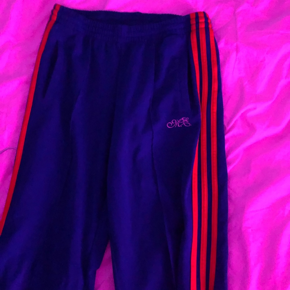 vintage blue and orange adidas sweatpants. 🧡💙